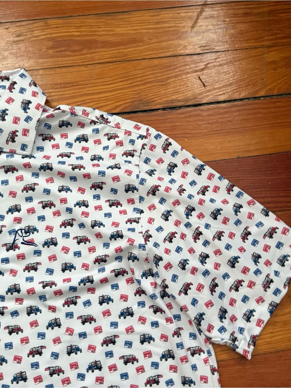 Rhoback Performance Polo Shirt Men’s XL Cars - Picture 6 of 7
